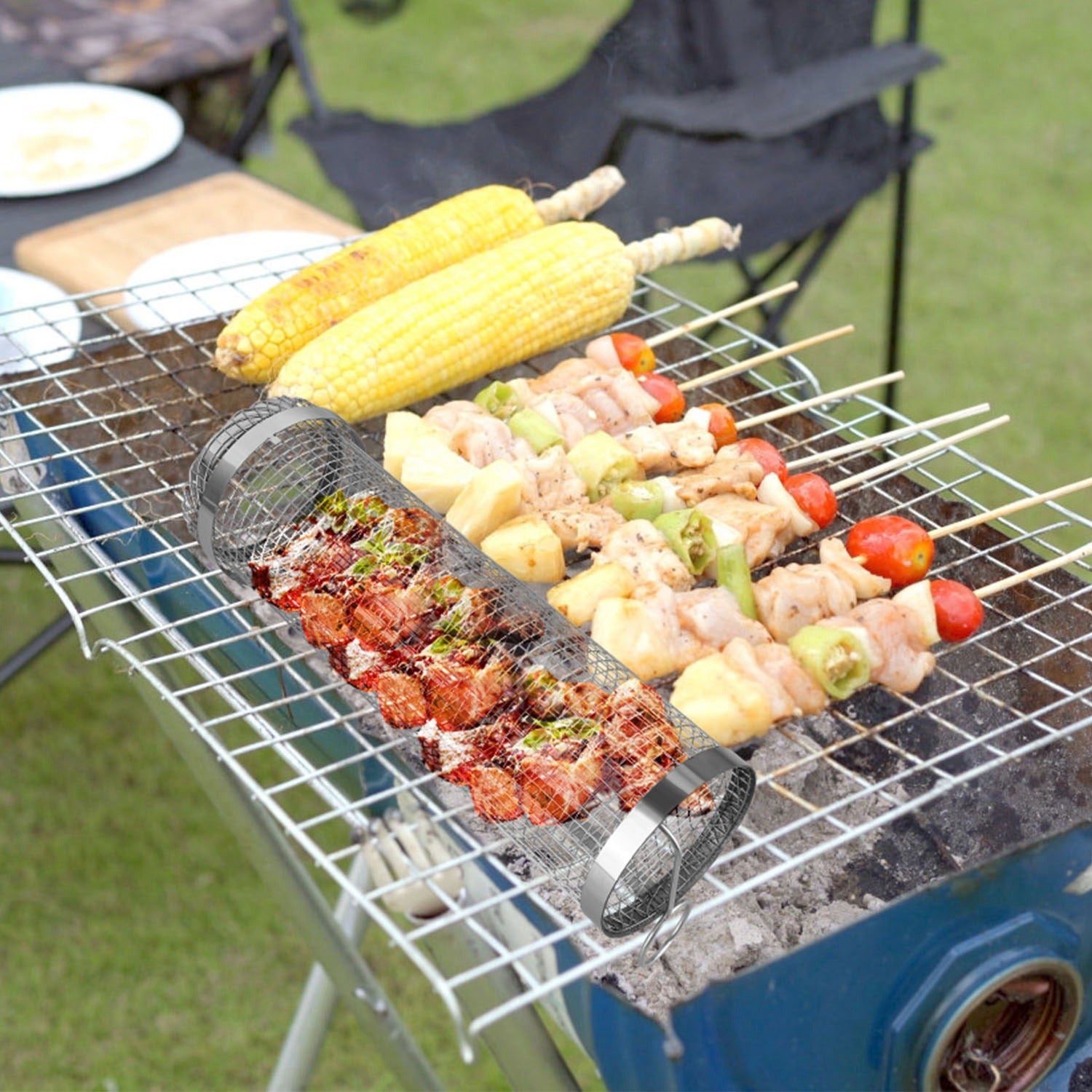 BBQ Rolling Basket