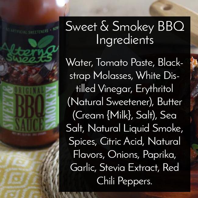 Alterna Sweets Low Carb Sweet & Smokey BBQ Sauce - Best Seller!